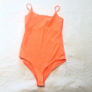 Neon Orange Bodysuit Small